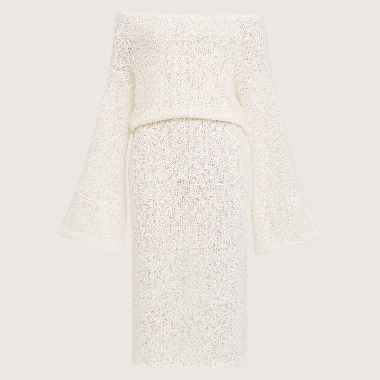 Sienna | Women’s Off Shoulder Long Sleeve Midi Dress