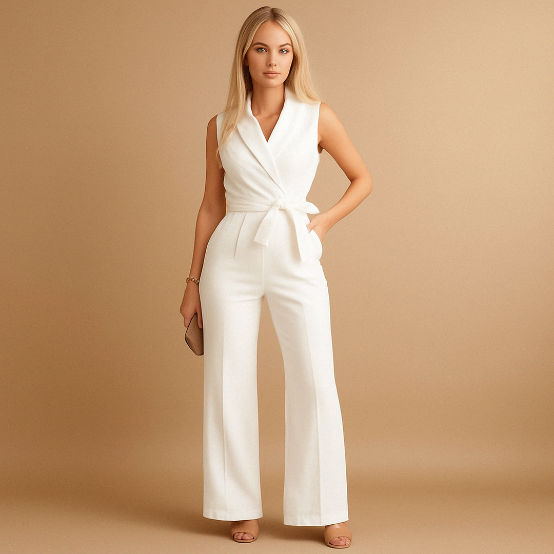 Sophie | Women’s Wrap Jumpsuit with Wide Leg Detail