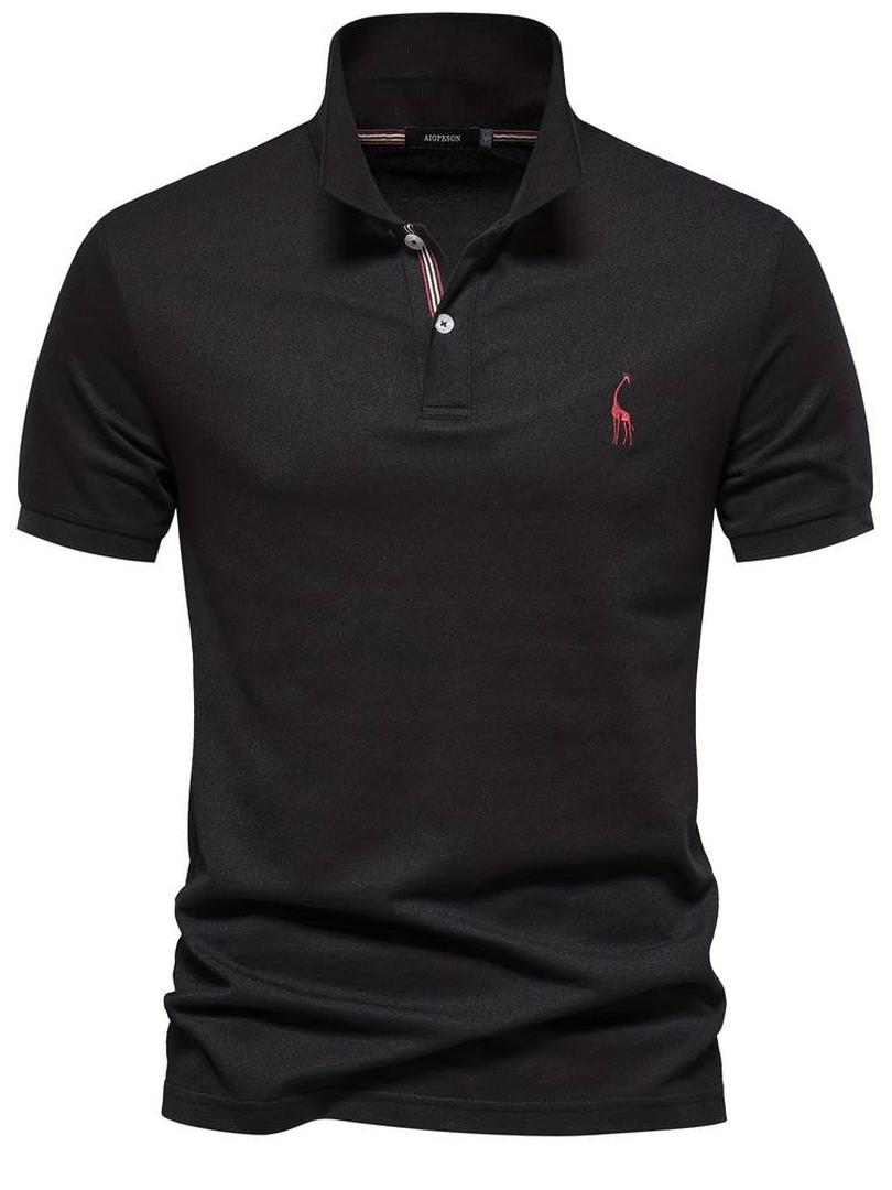 David | Men’s Button Placket Polo Shirt with Short Sleeve
