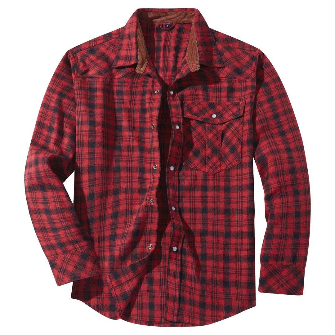 Logan | Men’s Plaid Flannel Button-Up Shirt