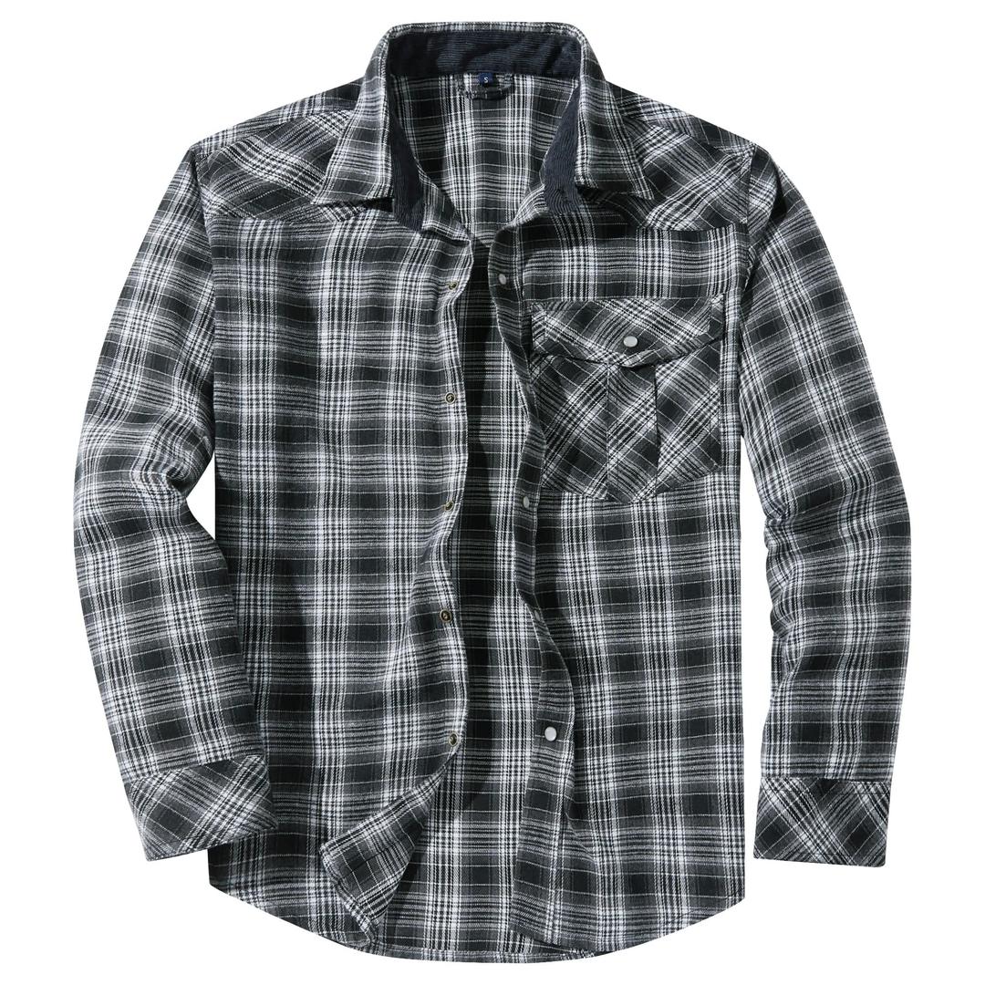 Logan | Men’s Plaid Flannel Button-Up Shirt
