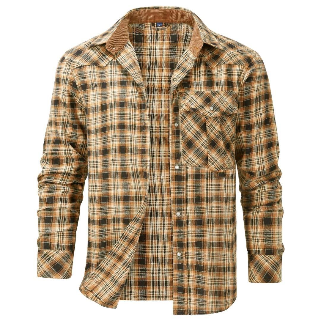 Logan | Men’s Plaid Flannel Button-Up Shirt