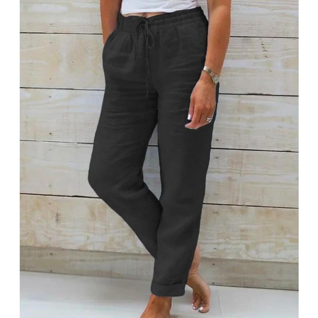 Isla | Women’s Cropped Trousers with Drawstring Waist