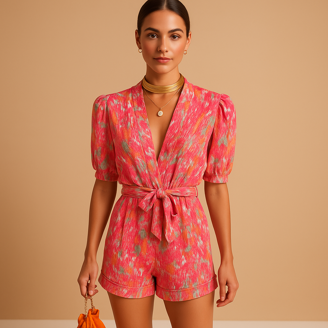 Ava | Women’s Short Jumpsuit with Belt