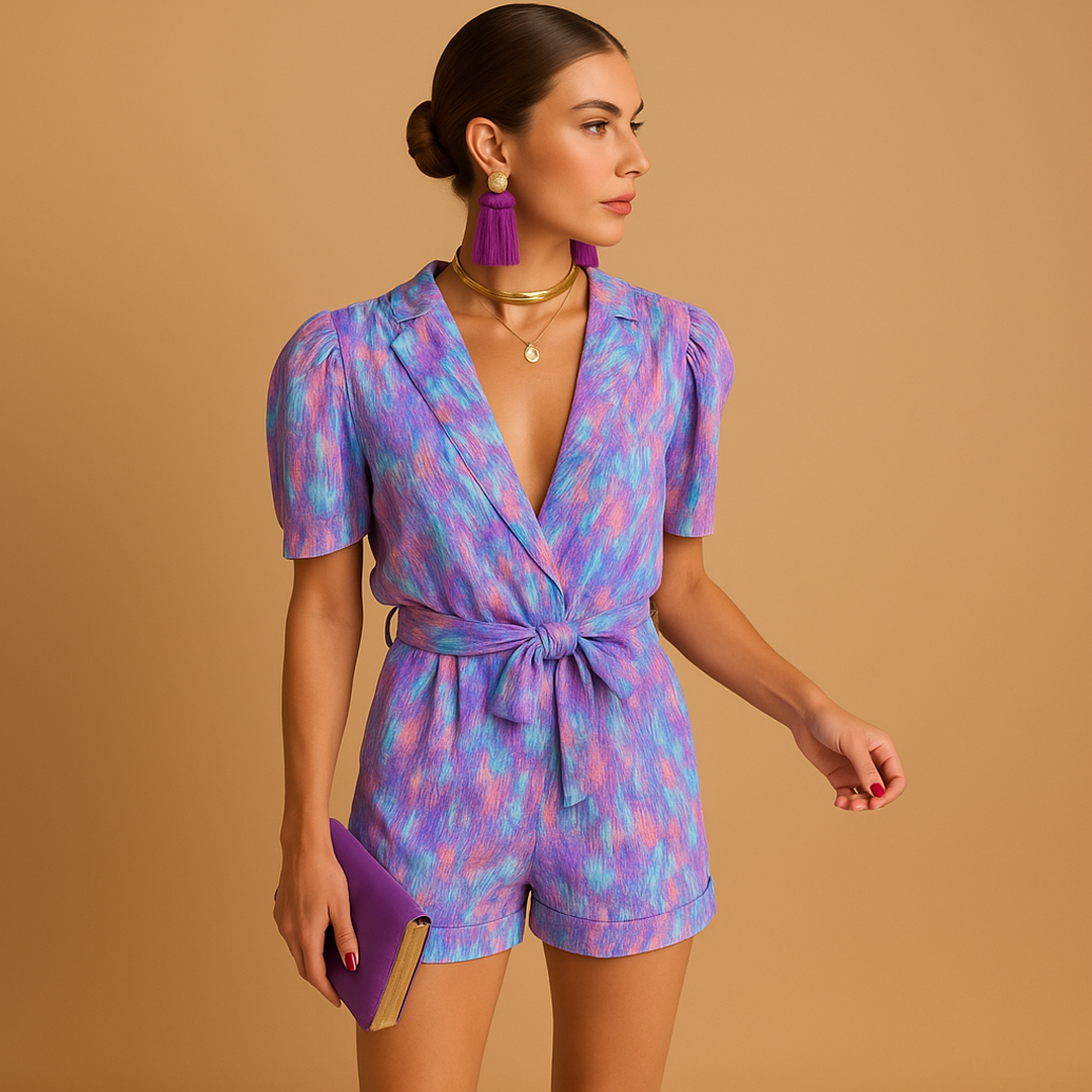 Ava | Women’s Short Jumpsuit with Belt