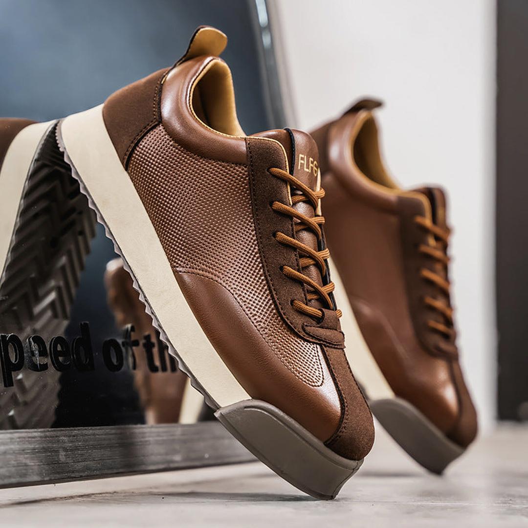 Luca | Men’s Lace-Up Trainers with Panelled Design