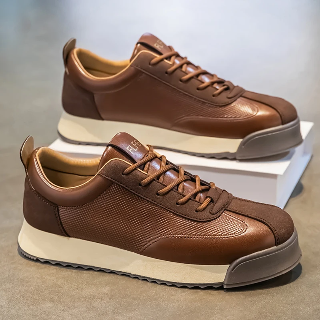 Luca | Men’s Lace-Up Trainers with Panelled Design