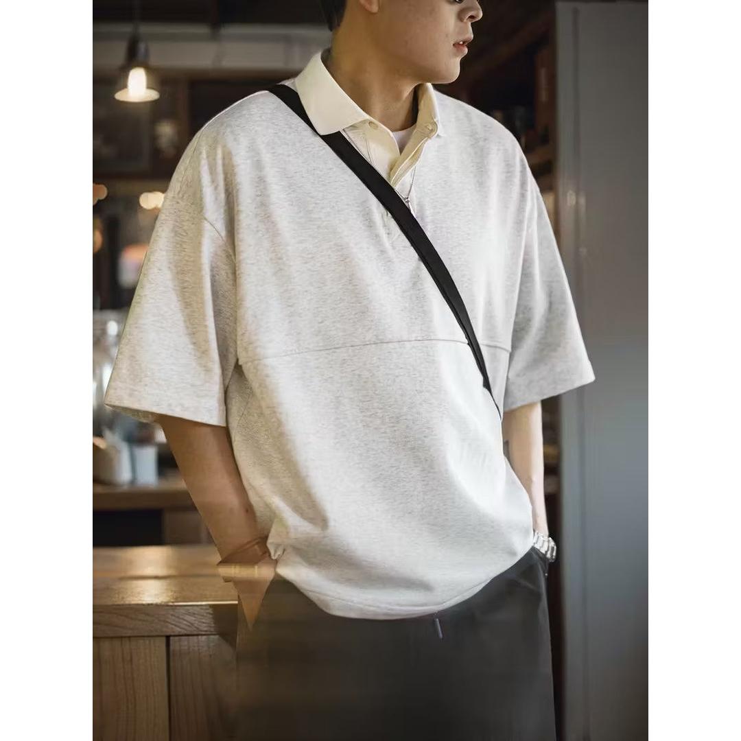 Men’s Short-Sleeved Shirt with Collar
