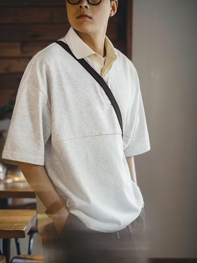 Men’s Short-Sleeved Shirt with Collar