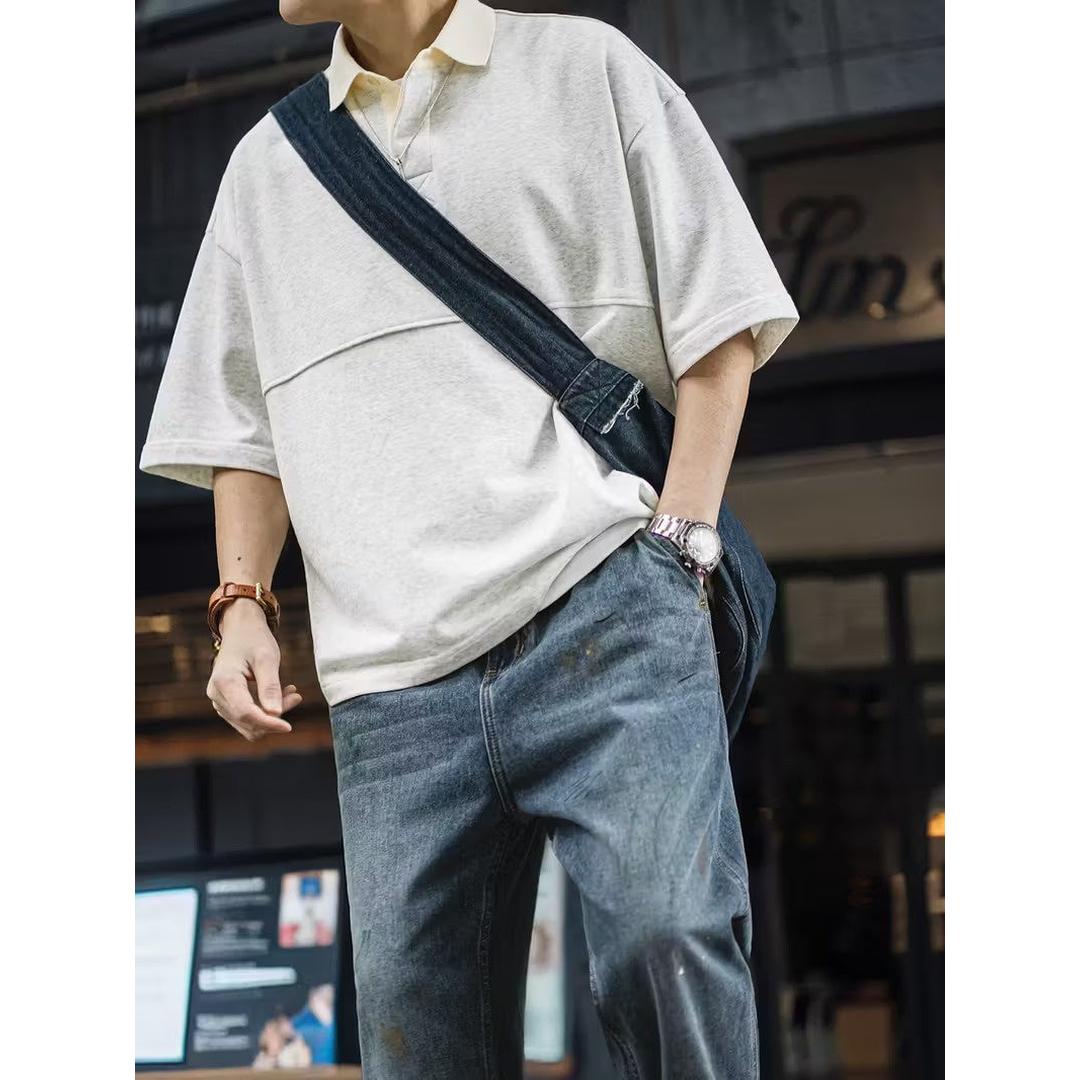 Men’s Short-Sleeved Shirt with Collar