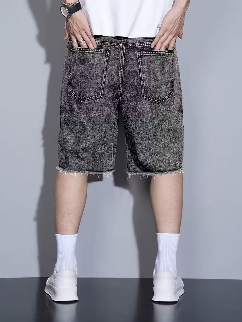 Men’s Shorts with Frayed Hem