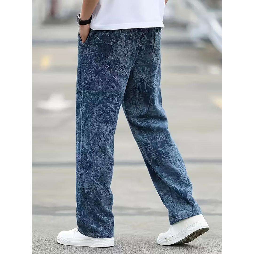 Men’s Straight-Leg Pants with Drawstring