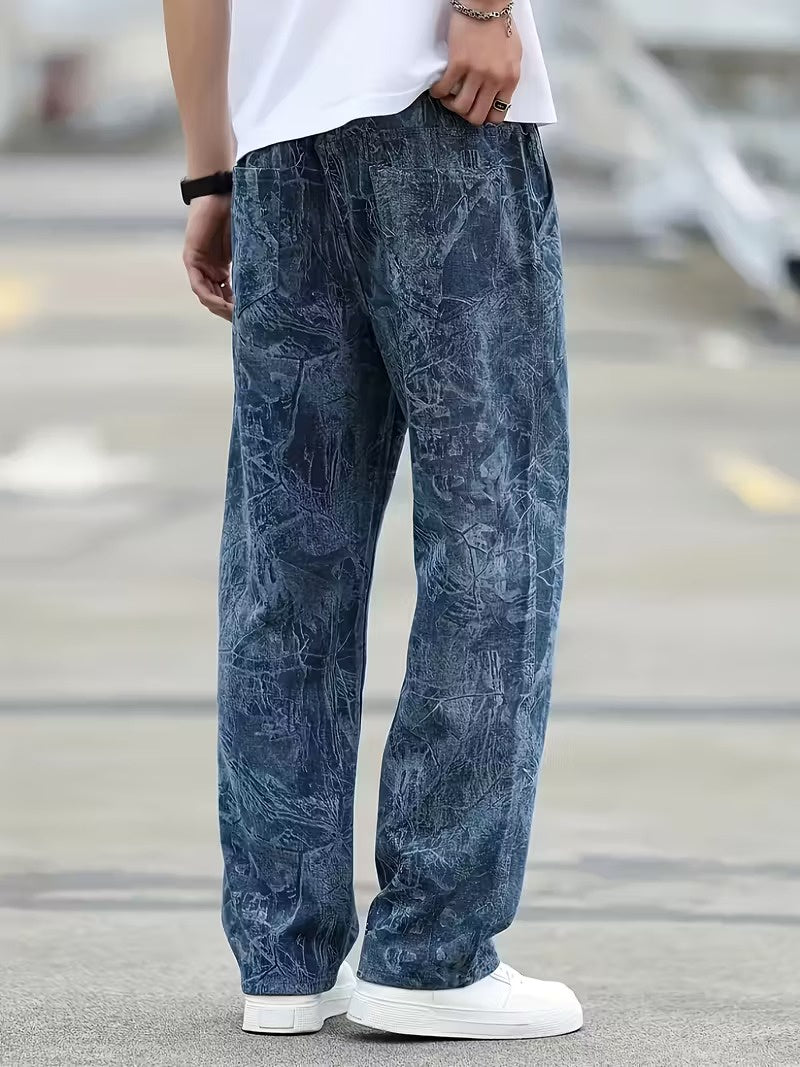 Men’s Straight-Leg Pants with Drawstring