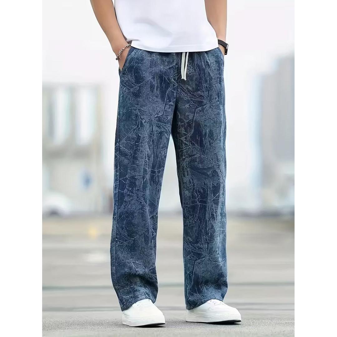Men’s Straight-Leg Pants with Drawstring