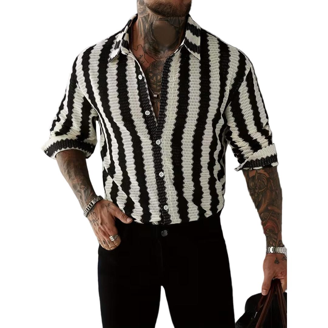 Men’s Striped Button-Down Shirt