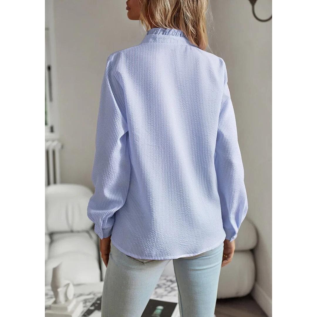 Ella | Women’s Button-Front Shirt with Ruffle Placket