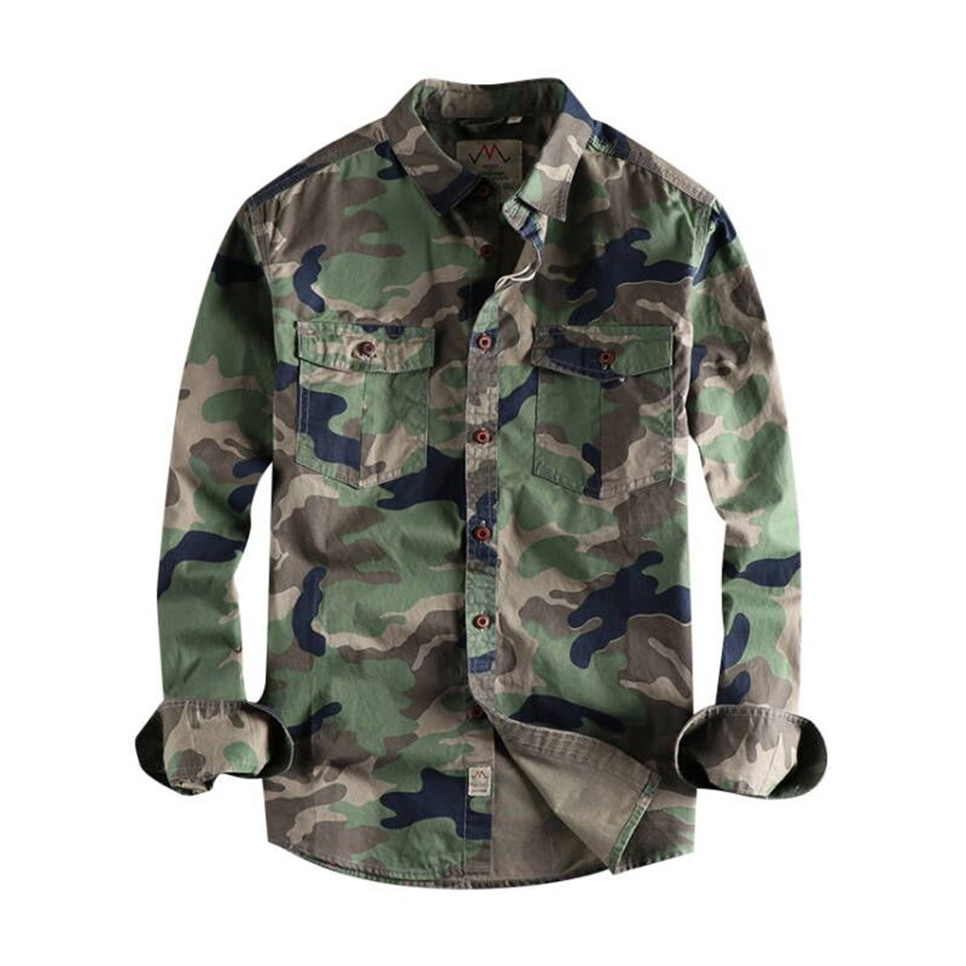 Hunter | Men’s Long Sleeve Camo Shirt with Chest Pockets