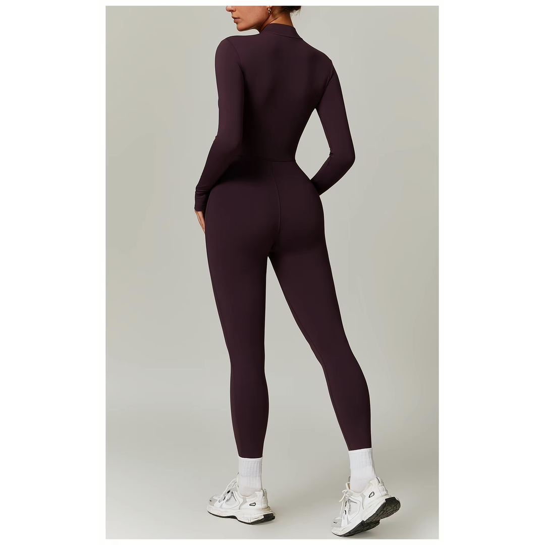 Harley | Women’s Stretch Jumpsuit with Half-Zip and Adjustable Collar