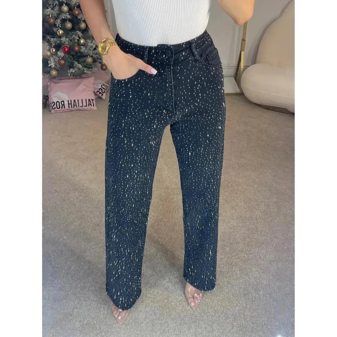 Olivia | Women’s Straight Denim Jeans with High-Waist