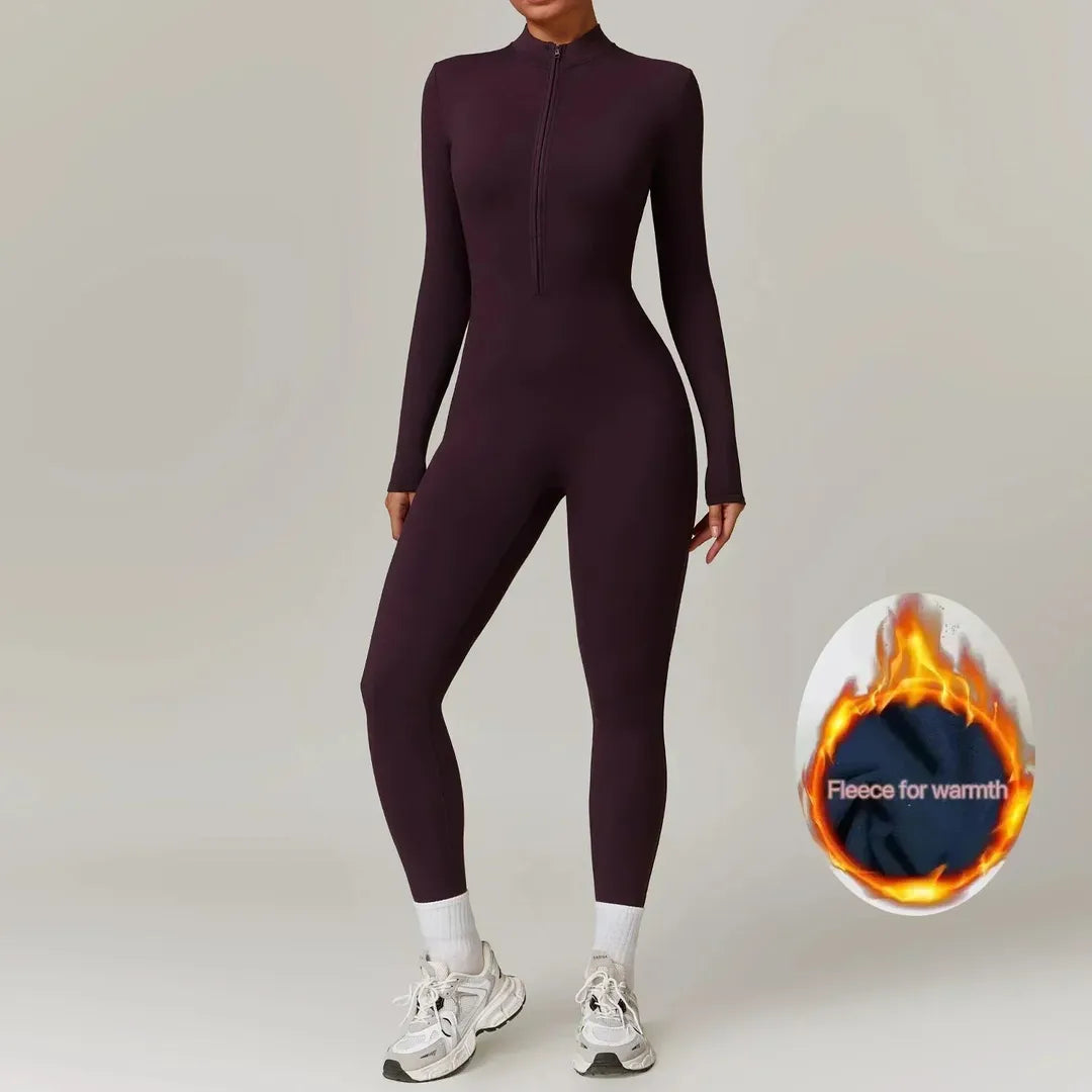 Harley | Women’s Stretch Jumpsuit with Half-Zip and Adjustable Collar