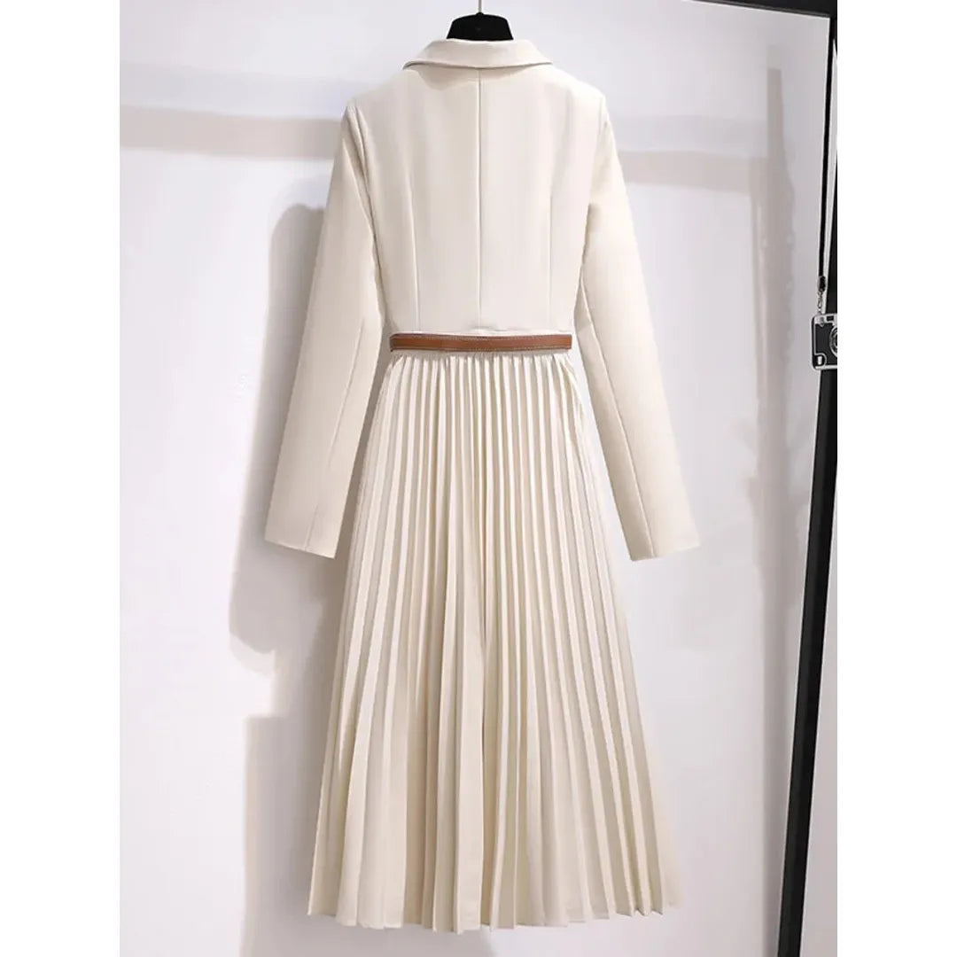 Emily | Women’s Pleated A-Line Midi Dress