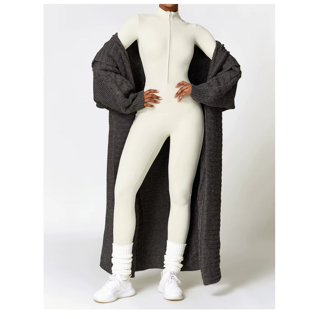 Harley | Women’s Stretch Jumpsuit with Half-Zip and Adjustable Collar