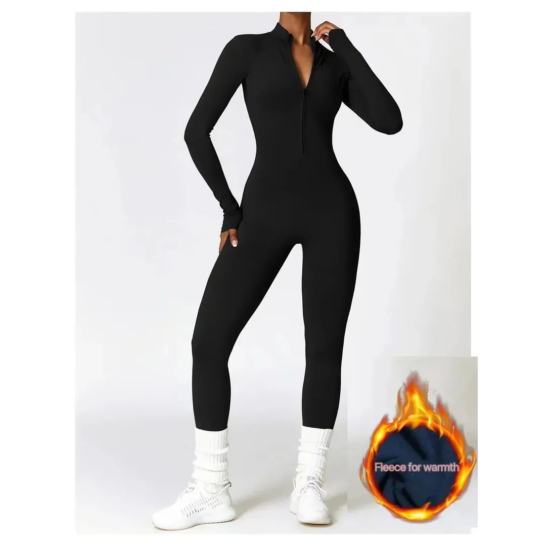 Harley | Women’s Stretch Jumpsuit with Half-Zip and Adjustable Collar