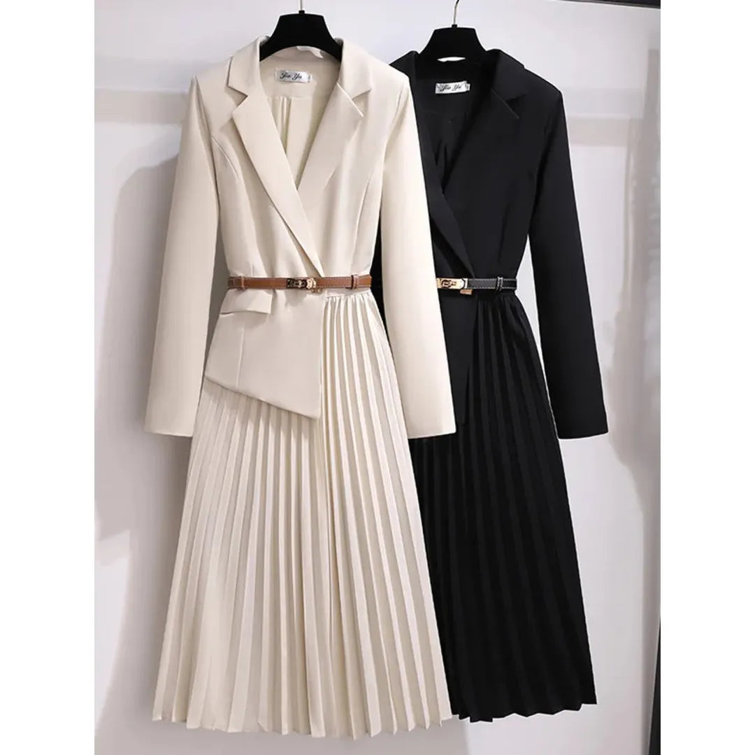 Emily | Women’s Pleated A-Line Midi Dress