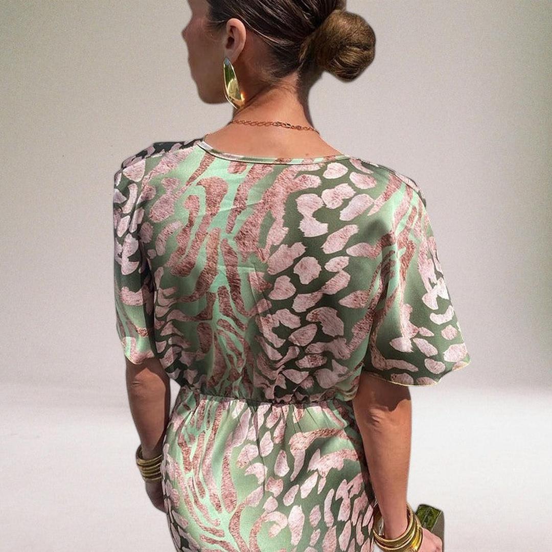 Sophia | Women’s V-Neck Printed Maxi Dress