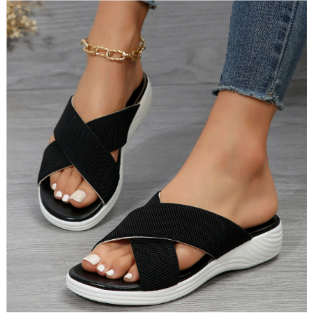 Holly | Women’s Open-Toe Beach Sandals with Elastic Straps