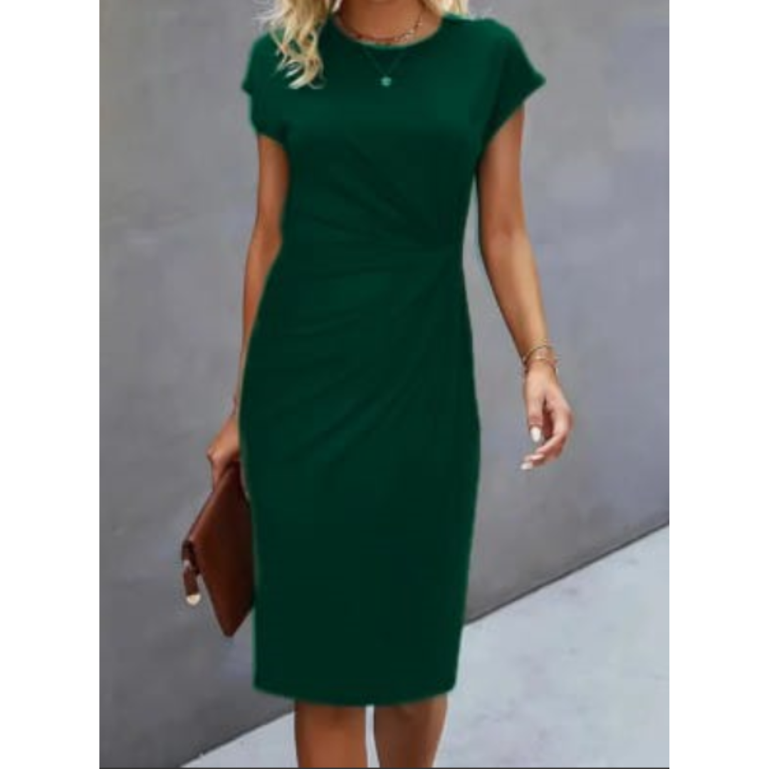 Charlotte | Women’s Short Sleeve Formal Midi Dress
