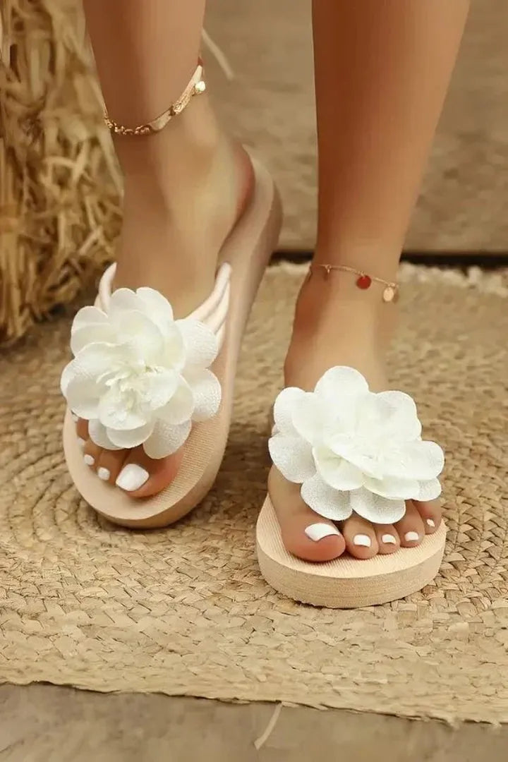 Luna | Women’s Platform Sandals with Flower Strap Detail