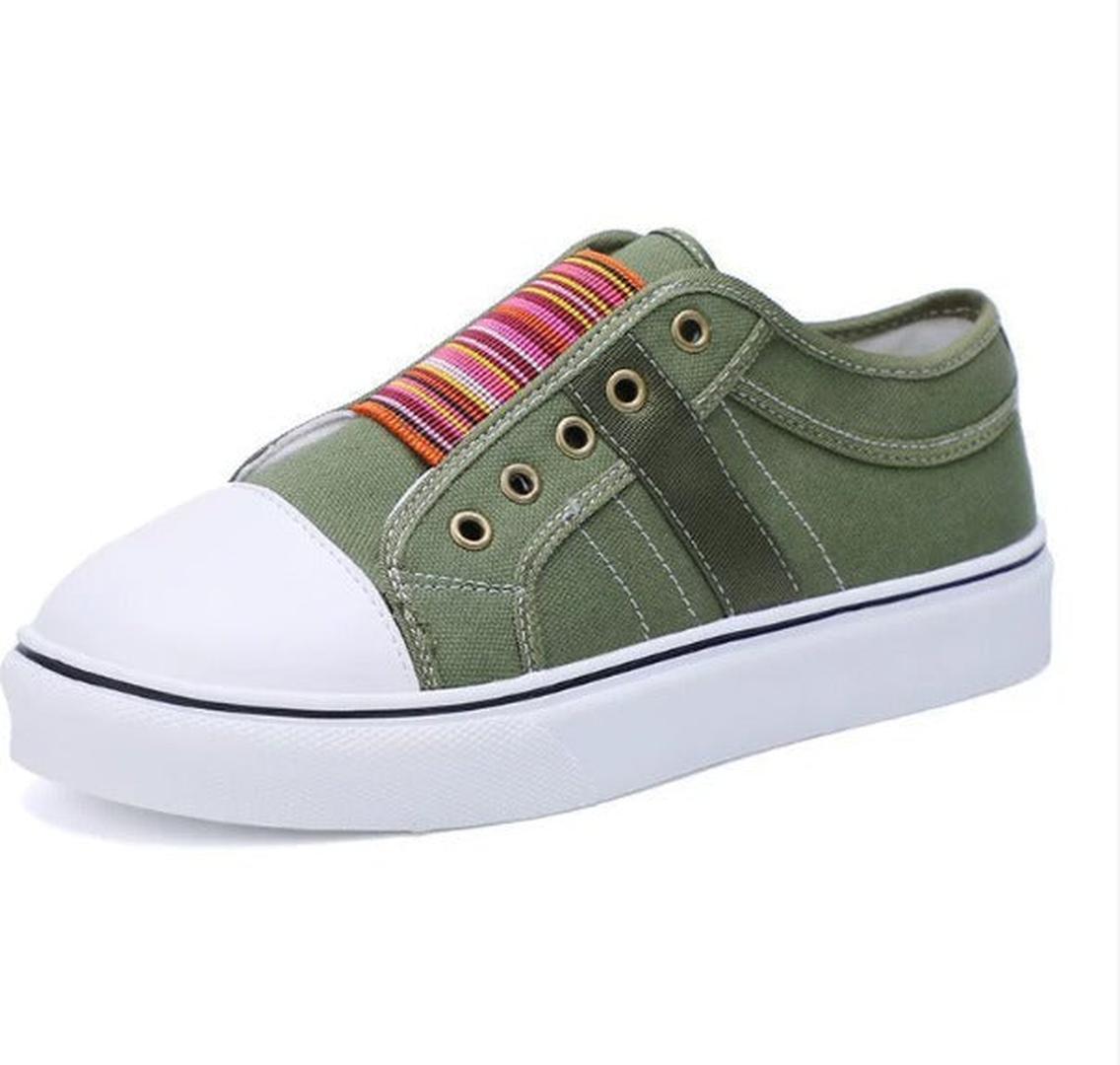 Keira | Women’s Slip-On Trainers with Striped Panel