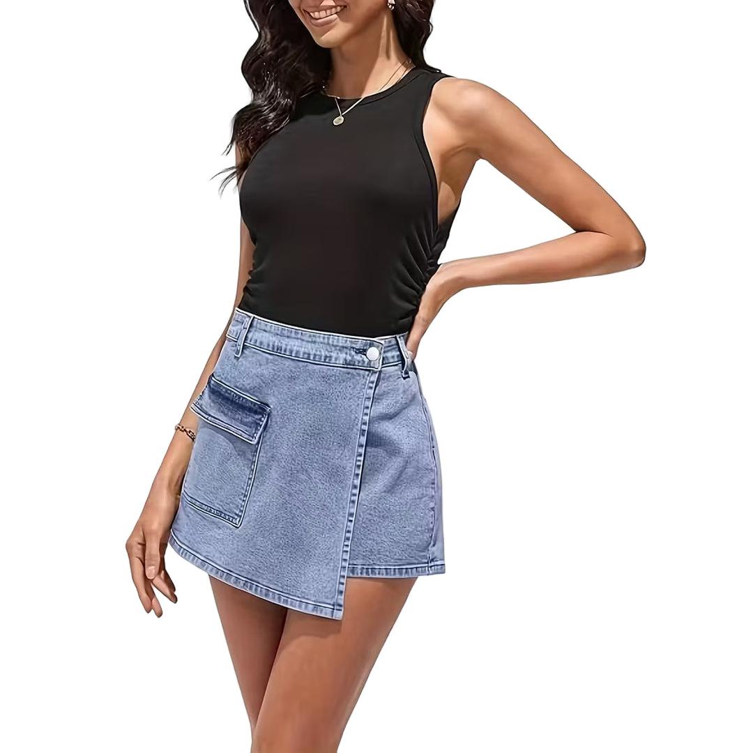 Women’s Asymmetric Wrap-Front Shorts
