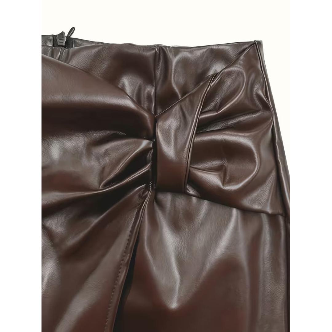Women’s Wrap Front Mini Shorts with Smooth Surface
