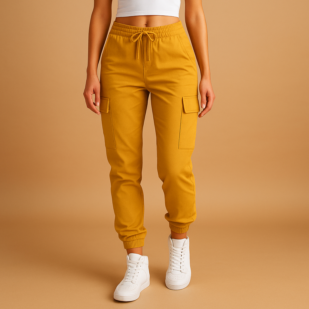 Harper | Women’s Slim-Fit Cargo Trousers with High Waist