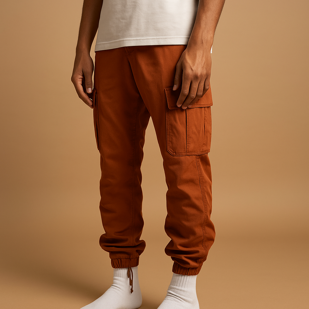 Lucas | Men’s Regular Fit Cargo Trousers with Multiple Pockets