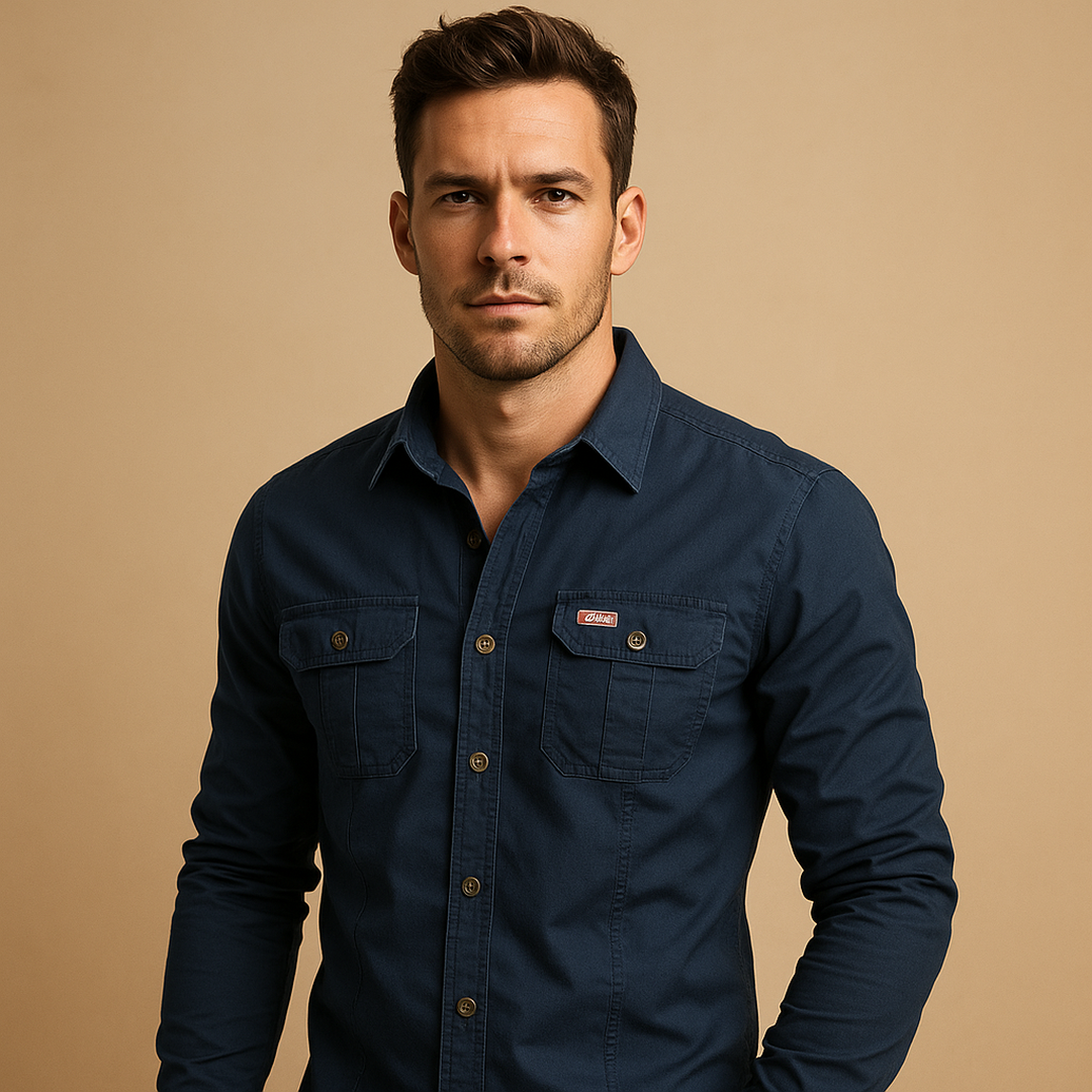 Ryan | Men’s Cotton Cargo Shirt with Chest Pockets