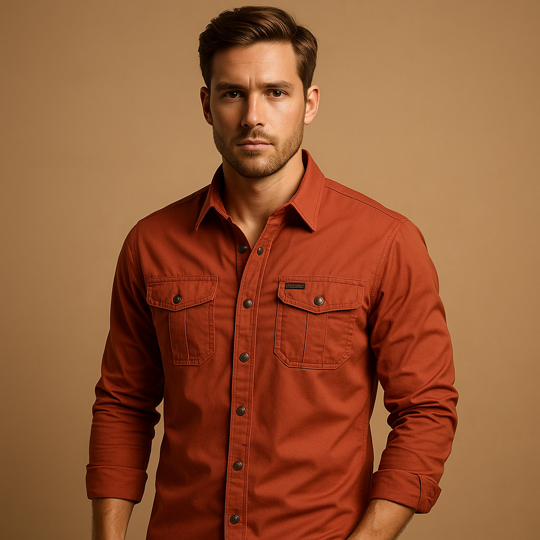 Ryan | Men’s Cotton Cargo Shirt with Chest Pockets