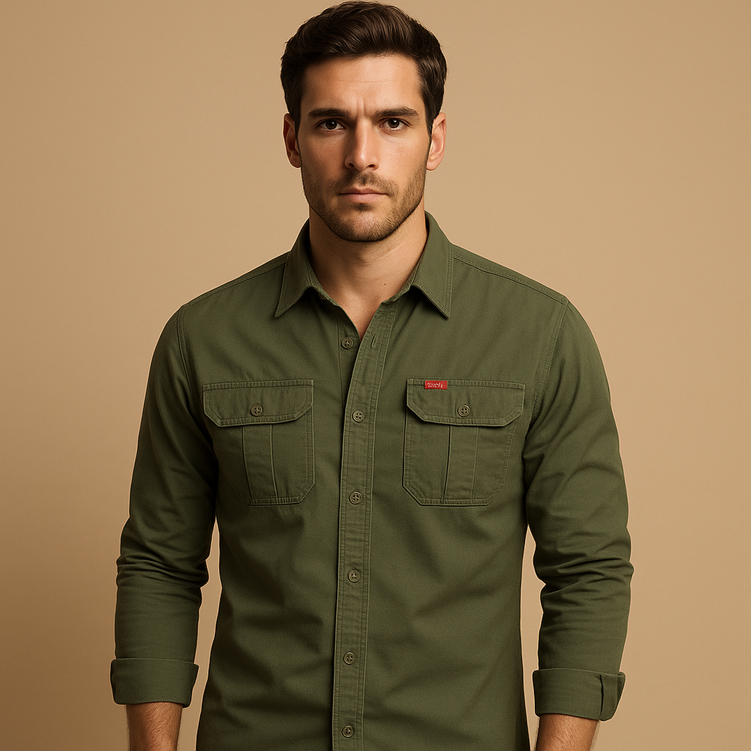Ryan | Men’s Cotton Cargo Shirt with Chest Pockets