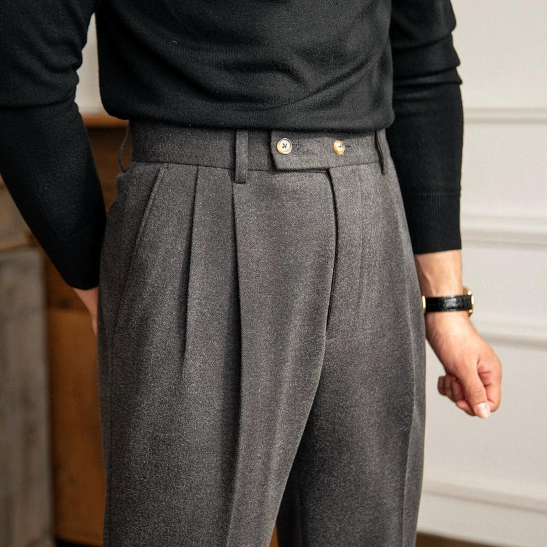 Arthur | Men’s Straight Fit Trousers with Front Crease