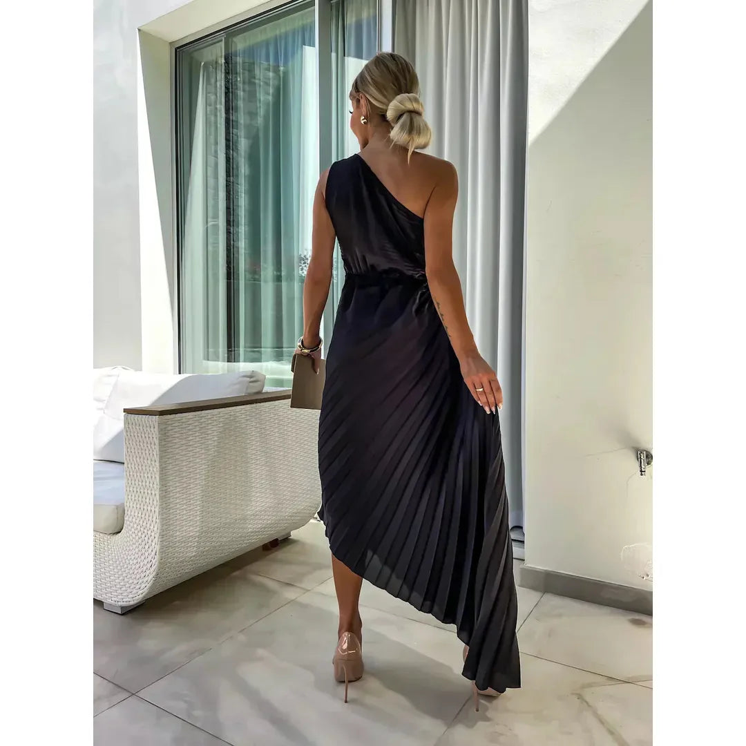 Sophie | Women’s One-Shoulder Pleated Dress