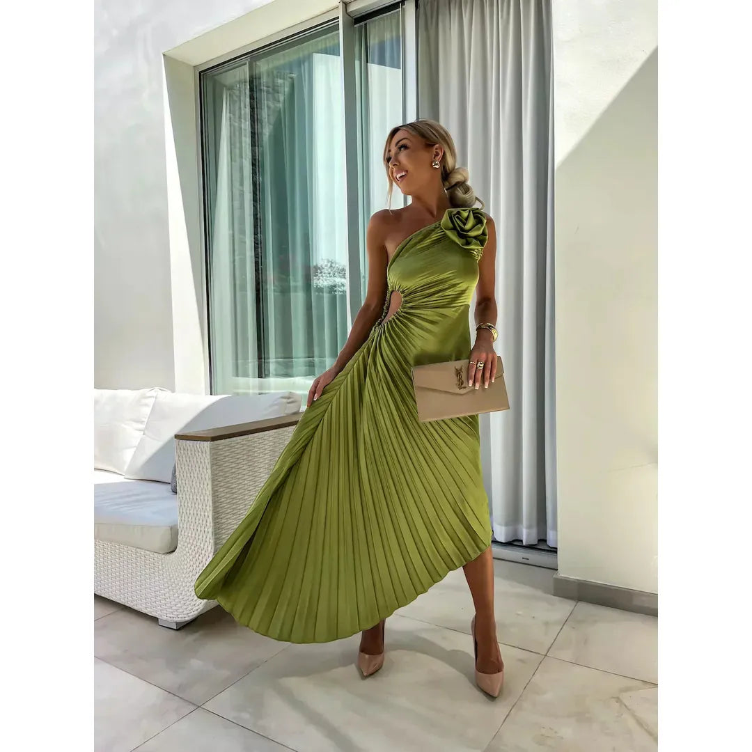 Sophie | Women’s One-Shoulder Pleated Dress