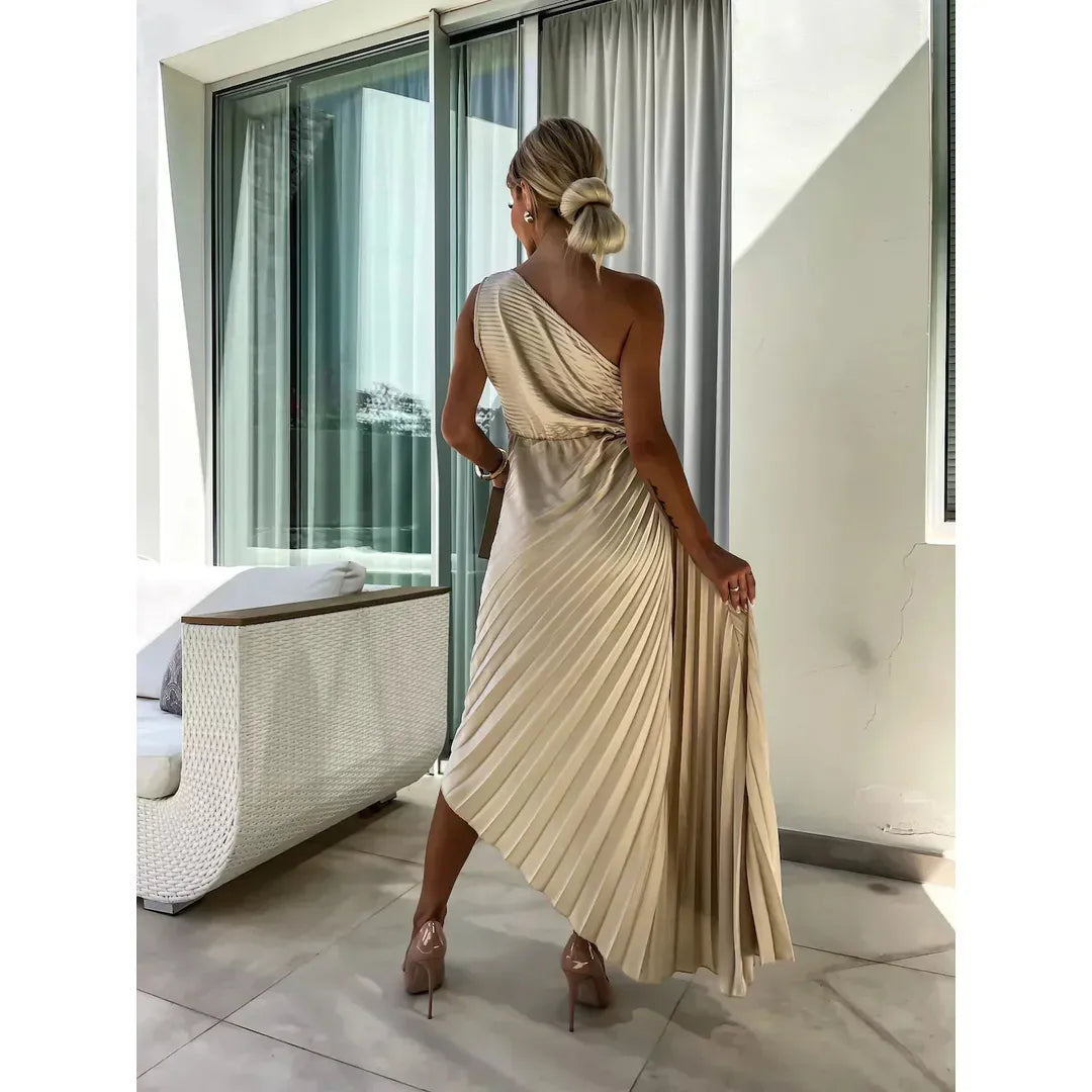 Sophie | Women’s One-Shoulder Pleated Dress