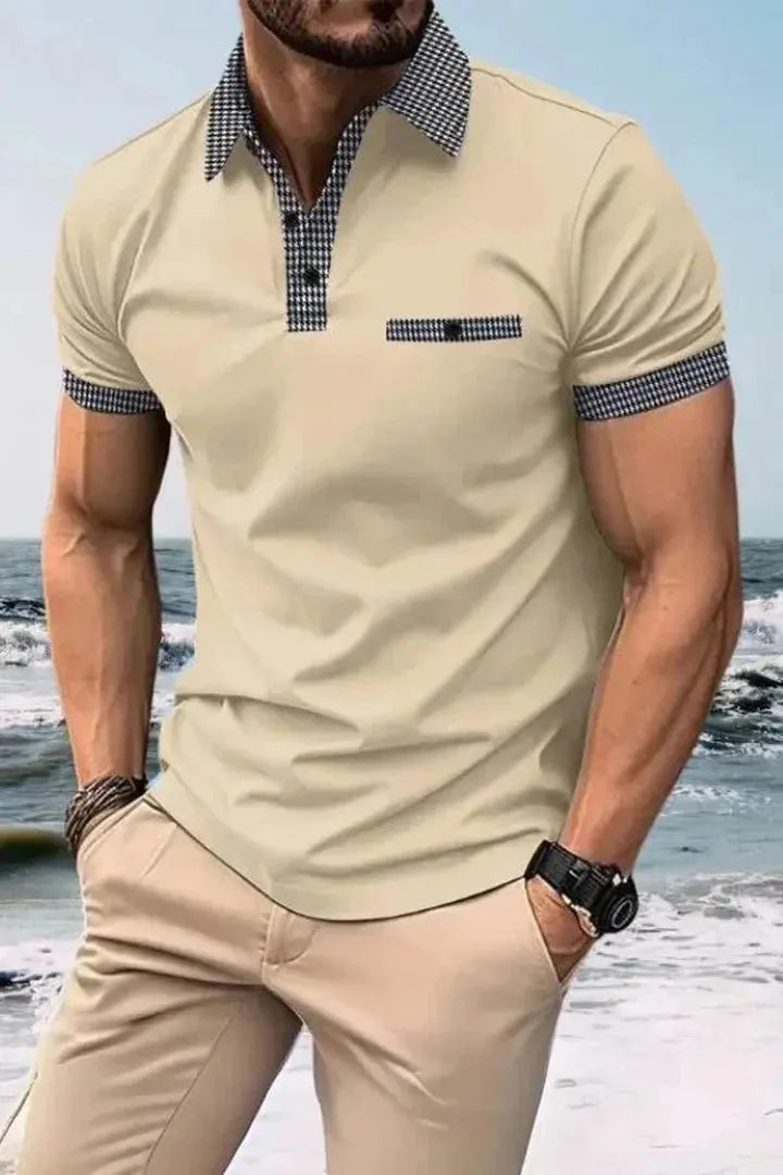 Ethan | Short Sleeve Polo Shirt with Contrast Collar