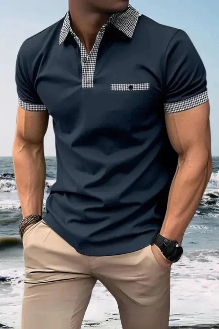 Ethan | Short Sleeve Polo Shirt with Contrast Collar