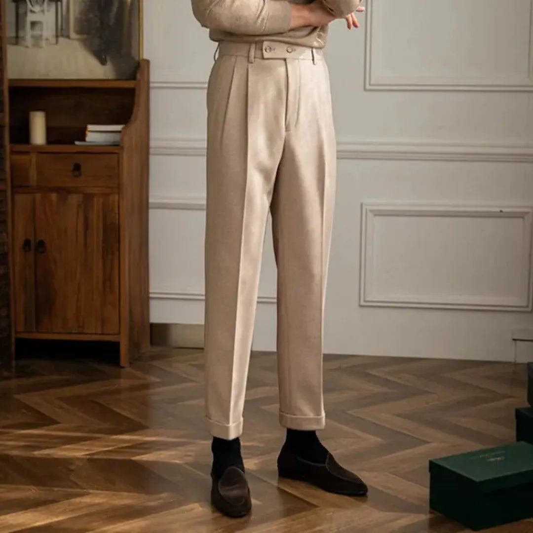 Arthur | Men’s Straight Fit Trousers with Front Crease