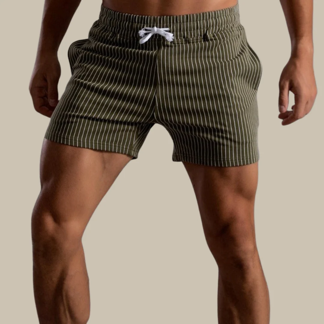 Dylan | Men’s Striped Drawstring Swim Shorts