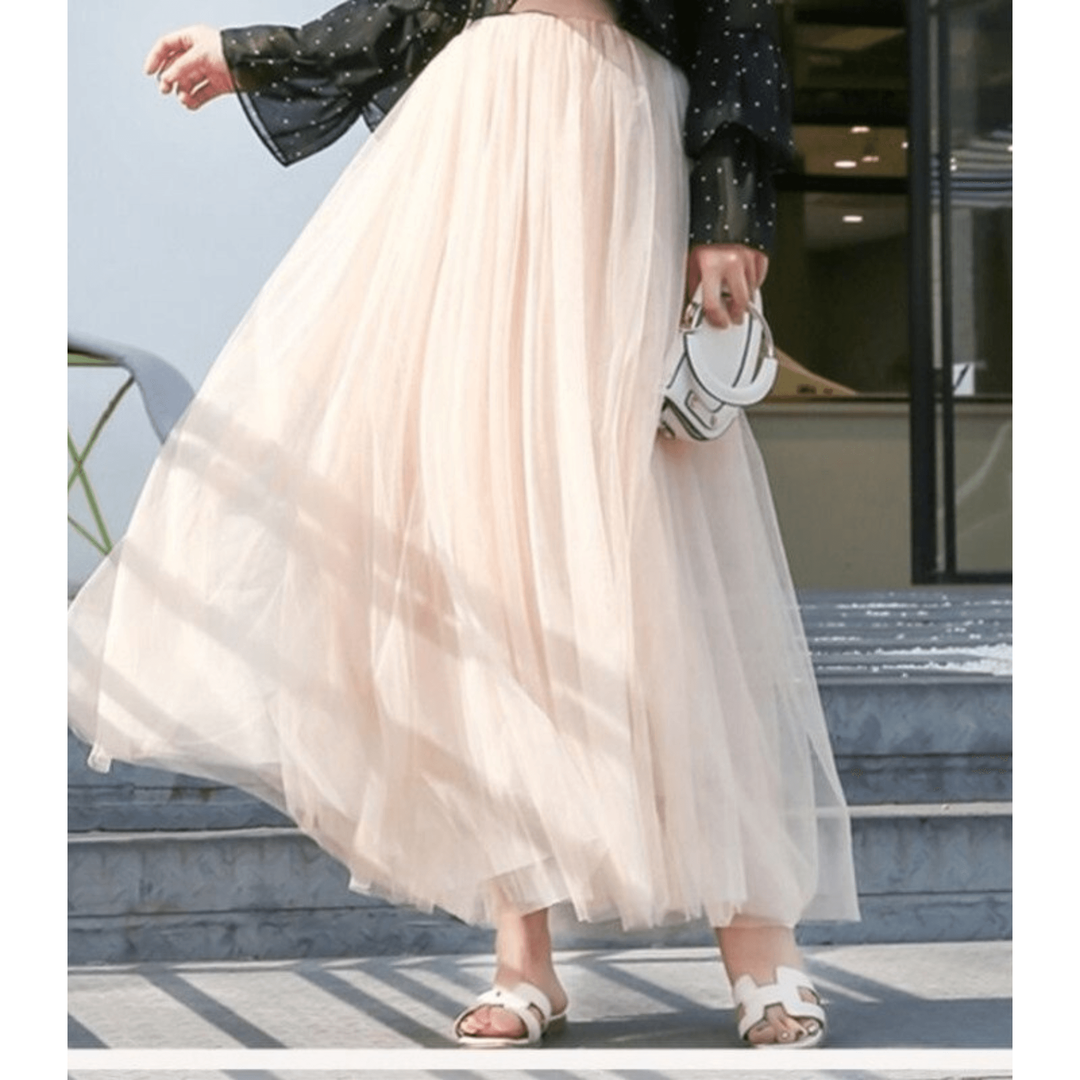 Lily | Women’s High-Waist Layered Tulle Maxi Skirt