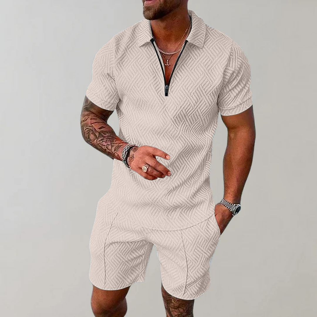 Caldrin | Men’s Polo Shirt and Shorts Two-Piece Set